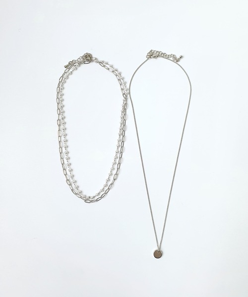 CEMONEMO（セモネモ）の「コイン パール3連ネックレス / ネックレス 2セット（ネックレス・レディース・ゴールド/シルバー・FREE）」の5枚目の写真