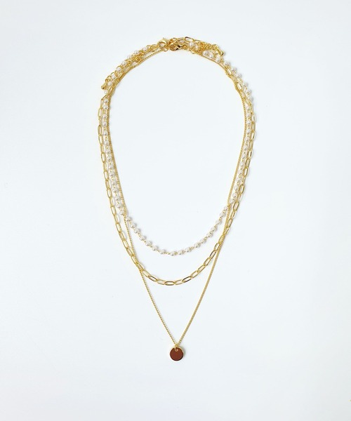 CEMONEMO（セモネモ）の「コイン パール3連ネックレス / ネックレス 2セット（ネックレス・レディース・ゴールド/シルバー・FREE）」の16枚目の写真