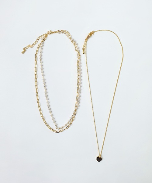 CEMONEMO（セモネモ）の「コイン パール3連ネックレス / ネックレス 2セット（ネックレス・レディース・ゴールド/シルバー・FREE）」の12枚目の写真