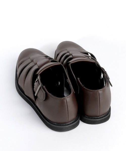 MONO-MART（モノマート）の「フラットソール グルカサンダル（サンダル・メンズ・ブラック/ダークブラウン・M/L）」の19枚目の写真