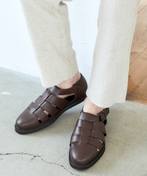 MONO-MART（モノマート）の「フラットソール グルカサンダル（サンダル・メンズ・ブラック/ダークブラウン・M/L）」の11枚目の写真