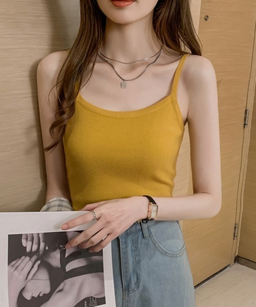 MANGROVE(マングローブ)の「リブカラーキャミソール(キャミソール・レディース・ホワイト/ブラック/レッド/カーキ/イエロー/ブルー/グリーン・FREE)」の16枚目の写真