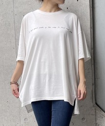 MATCH&more | メッセージプリントオーバーサイズ半袖Tシャツ(Tシャツ/カットソー)