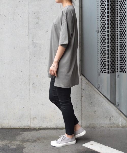 MATCH&more(マッチアンドモア)の「メッセージプリントオーバーサイズ半袖Tシャツ(Tシャツ/カットソー・レディース・ホワイト/ブラック/ベージュ/グレー/カーキ・FREE)」の17枚目の写真