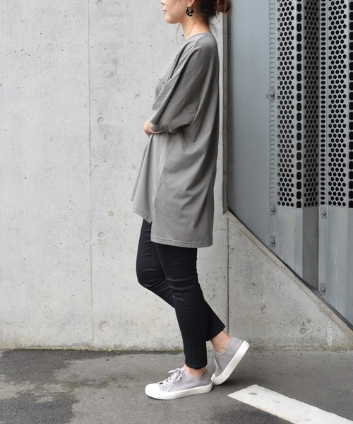 MATCH&more(マッチアンドモア)の「メッセージプリントオーバーサイズ半袖Tシャツ(Tシャツ/カットソー・レディース・ホワイト/ブラック/ベージュ/グレー/カーキ・FREE)」の18枚目の写真