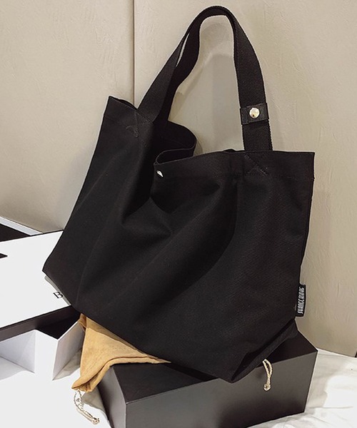 SMILE ORCHID(スマイルオーキッド)の「超大型キャンパスバッグ(トートバッグ・レディース・ホワイト/ブラック/イエロー/ベージュ・FREE)」の11枚目の写真