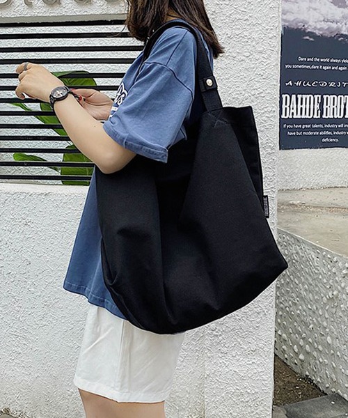 SMILE ORCHID(スマイルオーキッド)の「超大型キャンパスバッグ(トートバッグ・レディース・ホワイト/ブラック/イエロー/ベージュ・FREE)」の12枚目の写真