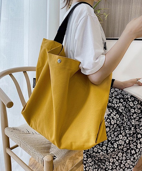 SMILE ORCHID(スマイルオーキッド)の「超大型キャンパスバッグ(トートバッグ・レディース・ホワイト/ブラック/イエロー/ベージュ・FREE)」の14枚目の写真