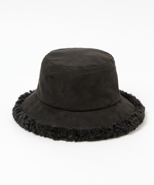 mysty woman（ミスティウーマン）の「ボアスエードバケットハット 219804（ハット・レディース・ブラック/ベージュ・FREE）」の5枚目の写真