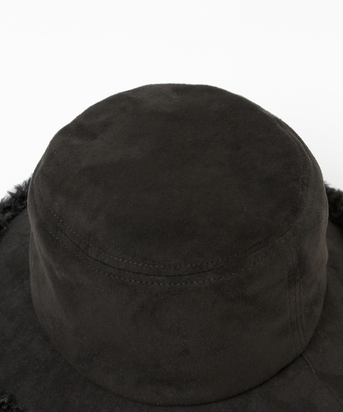 mysty woman（ミスティウーマン）の「ボアスエードバケットハット 219804（ハット・レディース・ブラック/ベージュ・FREE）」の7枚目の写真