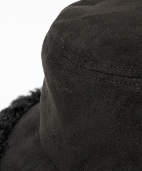 mysty woman（ミスティウーマン）の「ボアスエードバケットハット 219804（ハット・レディース・ブラック/ベージュ・FREE）」の10枚目の写真