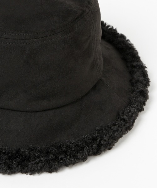 mysty woman（ミスティウーマン）の「ボアスエードバケットハット 219804（ハット・レディース・ブラック/ベージュ・FREE）」の9枚目の写真