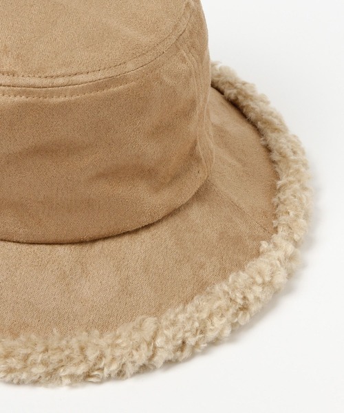 mysty woman（ミスティウーマン）の「ボアスエードバケットハット 219804（ハット・レディース・ブラック/ベージュ・FREE）」の14枚目の写真
