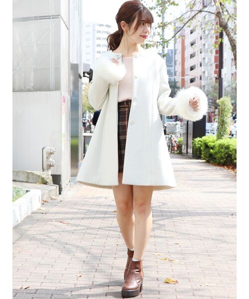 セール ブランド古着 ノーカラーコート ノーカラーコート Dazzlin ダズリン のファッション通販 Zozoused