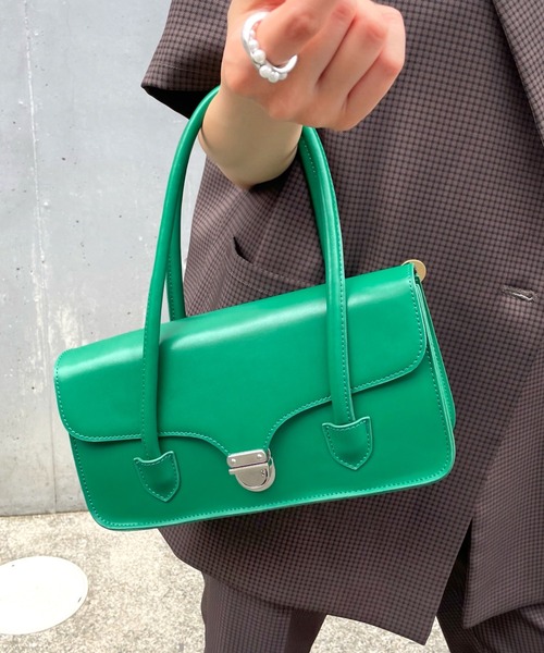 WHO'S WHO gallery（フーズフーギャラリー）の「レディークラスプバッグ（ハンドバッグ・レディース・ブラック/ブラウン/グリーン・FREE）」の7枚目の写真