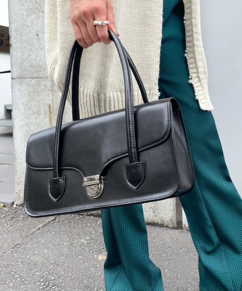 WHO'S WHO gallery（フーズフーギャラリー）の「レディークラスプバッグ（ハンドバッグ・レディース・ブラック/ブラウン/グリーン・FREE）」の19枚目の写真