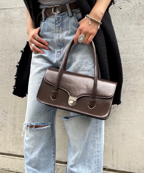 WHO'S WHO gallery（フーズフーギャラリー）の「レディークラスプバッグ（ハンドバッグ・レディース・ブラック/ブラウン/グリーン・FREE）」の8枚目の写真