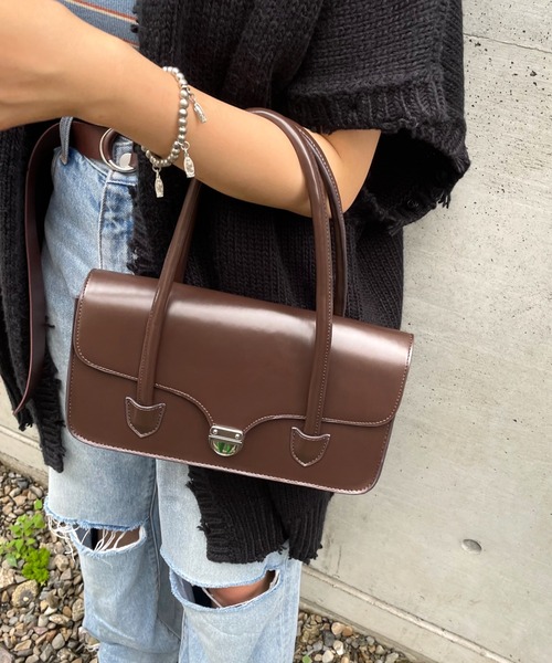 WHO'S WHO gallery（フーズフーギャラリー）の「レディークラスプバッグ（ハンドバッグ・レディース・ブラック/ブラウン/グリーン・FREE）」の11枚目の写真