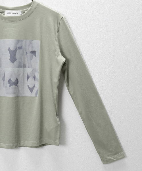 ROCKET x LUNCH(ロケットアンドランチ)の「【ROCKET * LUNCH/ロケット ランチ】R BIKINI GRAPHIC T-SHIRT(Tシャツ/カットソー・レディース・カーキ・SMALL)」の18枚目の写真