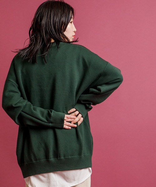 CIENA(シエナ)の「ユニセックス対応 オーバーサイズリバーシブルスウェットニット(ニット/セーター・レディース・ホワイト×グレー/ブラウン系その他/グリーン系その他・M/L)」の14枚目の写真