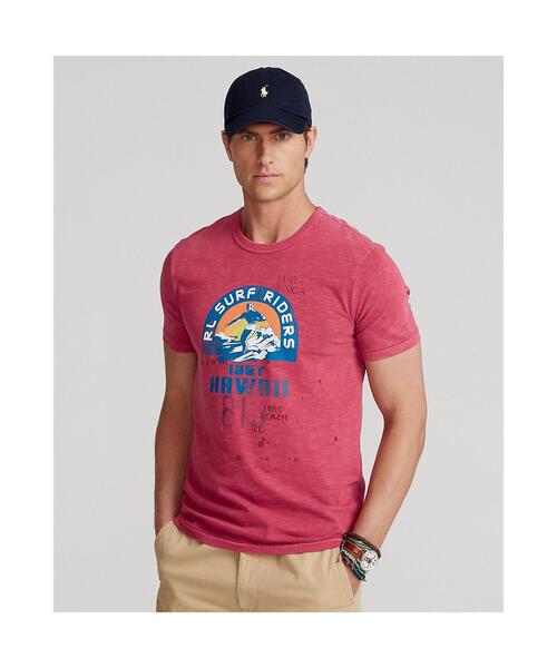 カスタム スリム フィット ジャージー グラフィック Tシャツ