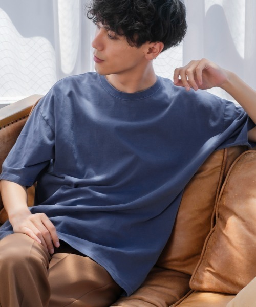 SIDEWAY STANCE（サイドウェイスタンス）の「【SIDEWAY STANCE】ヴィンテージ ピグメント加工 半袖Tシャツ（Tシャツ/カットソー・メンズ・ホワイト/ブラック/ネイビー/カーキ/ピンク/オレンジ/ブルー/ミント・MEDIUM/LARGE/X-LARGE）」の5枚目の写真