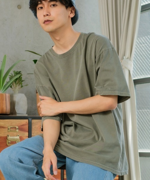 SIDEWAY STANCE（サイドウェイスタンス）の「【SIDEWAY STANCE】ヴィンテージ ピグメント加工 半袖Tシャツ（Tシャツ/カットソー・メンズ・ホワイト/ブラック/ネイビー/カーキ/ピンク/オレンジ/ブルー/ミント・MEDIUM/LARGE/X-LARGE）」の3枚目の写真