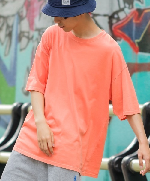 SIDEWAY STANCE（サイドウェイスタンス）の「【SIDEWAY STANCE】ヴィンテージ ピグメント加工 半袖Tシャツ（Tシャツ/カットソー・メンズ・ホワイト/ブラック/ネイビー/カーキ/ピンク/オレンジ/ブルー/ミント・MEDIUM/LARGE/X-LARGE）」の8枚目の写真