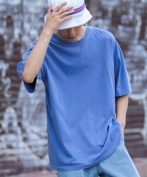 SIDEWAY STANCE（サイドウェイスタンス）の「【SIDEWAY STANCE】ヴィンテージ ピグメント加工 半袖Tシャツ（Tシャツ/カットソー・メンズ・ホワイト/ブラック/ネイビー/カーキ/ピンク/オレンジ/ブルー/ミント・MEDIUM/LARGE/X-LARGE）」の6枚目の写真