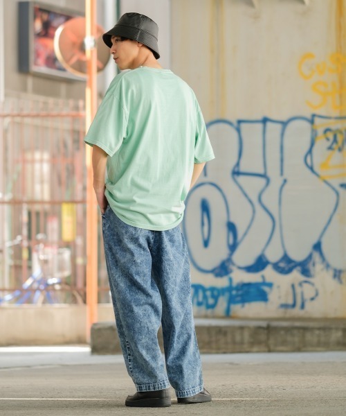 SIDEWAY STANCE（サイドウェイスタンス）の「【SIDEWAY STANCE】ヴィンテージ ピグメント加工 半袖Tシャツ（Tシャツ/カットソー・メンズ・ホワイト/ブラック/ネイビー/カーキ/ピンク/オレンジ/ブルー/ミント・MEDIUM/LARGE/X-LARGE）」の10枚目の写真
