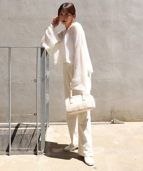 one after another NICE CLAUP(ワンアフターアナザーナイスクラップ)の「バックスタイルで差をつける美シルエットパンツ。バックレースアップフレアパンツ(その他パンツ・レディース・ネイビー/ブルー/ホワイト系その他/ピンク系その他・SMALL/MEDIUM)」の17枚目の写真