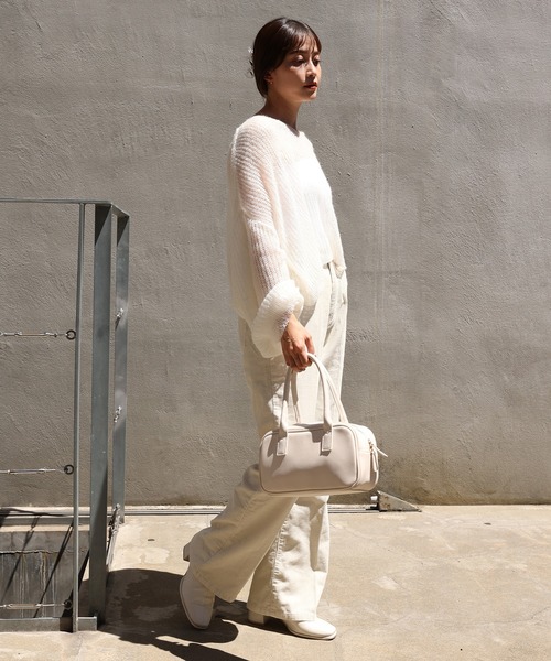 one after another NICE CLAUP(ワンアフターアナザーナイスクラップ)の「バックスタイルで差をつける美シルエットパンツ。バックレースアップフレアパンツ(その他パンツ・レディース・ネイビー/ブルー/ホワイト系その他/ピンク系その他・SMALL/MEDIUM)」の18枚目の写真