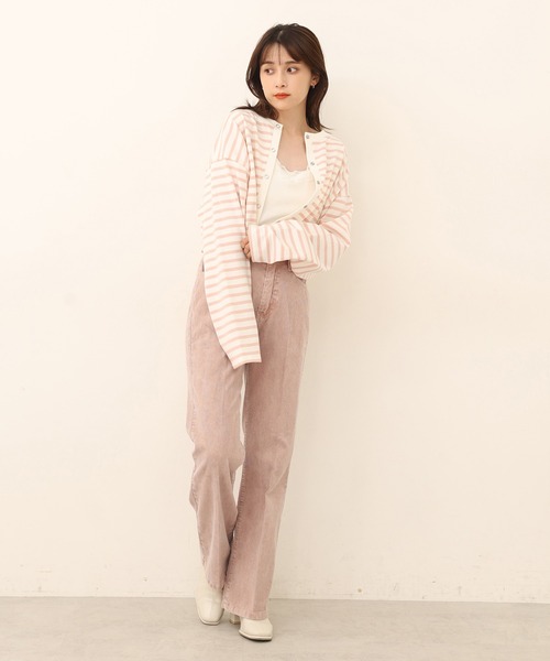 one after another NICE CLAUP(ワンアフターアナザーナイスクラップ)の「バックスタイルで差をつける美シルエットパンツ。バックレースアップフレアパンツ(その他パンツ・レディース・ネイビー/ブルー/ホワイト系その他/ピンク系その他・SMALL/MEDIUM)」の8枚目の写真