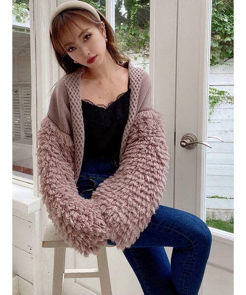 RESEXXY(リゼクシー)の「ファンシーヤーンニットカーディガン(カーディガン/ボレロ・レディース・ベージュ/ブラウン/オフホワイト・FREE)」の19枚目の写真