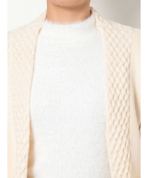 RESEXXY(リゼクシー)の「ファンシーヤーンニットカーディガン(カーディガン/ボレロ・レディース・ベージュ/ブラウン/オフホワイト・FREE)」の6枚目の写真