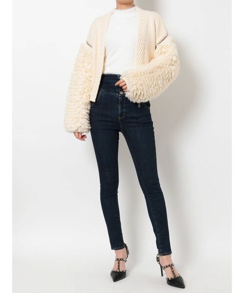 RESEXXY(リゼクシー)の「ファンシーヤーンニットカーディガン(カーディガン/ボレロ・レディース・ベージュ/ブラウン/オフホワイト・FREE)」の14枚目の写真