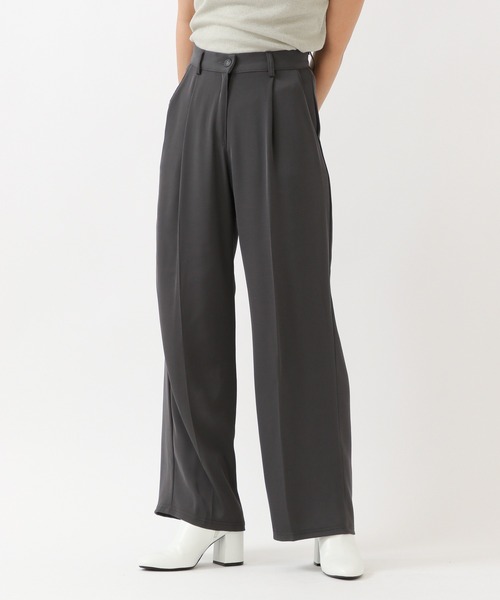 ALAND(エーランド)の「3.3Field Trip/1-TUCK ワイドパンツ 2235730(スラックス・レディース・ブラック/グレー・SMALL)」の2枚目の写真