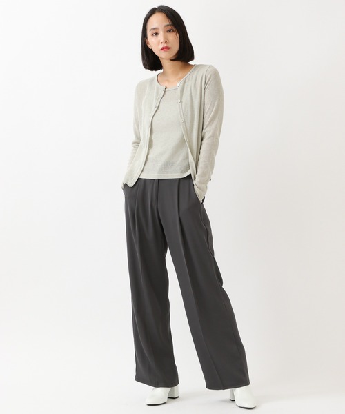 ALAND(エーランド)の「3.3Field Trip/1-TUCK ワイドパンツ 2235730(スラックス・レディース・ブラック/グレー・SMALL)」の5枚目の写真