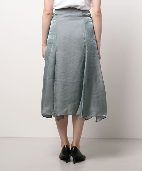 12Twelve Agenda（トゥエルブ　アジェンダ）の「グロッシーイレヘムスカート（スカート・レディース・ブラック/ベージュ/カーキ・M）」の5枚目の写真