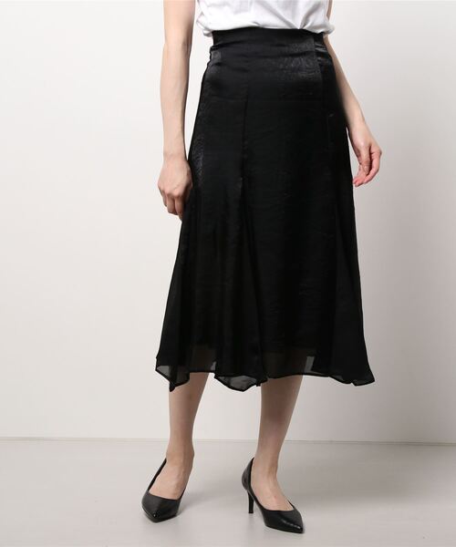 12Twelve Agenda（トゥエルブ　アジェンダ）の「グロッシーイレヘムスカート（スカート・レディース・ブラック/ベージュ/カーキ・M）」の9枚目の写真