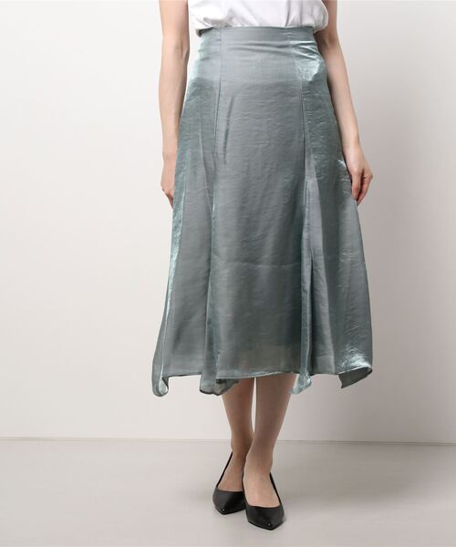 12Twelve Agenda（トゥエルブ　アジェンダ）の「グロッシーイレヘムスカート（スカート・レディース・ブラック/ベージュ/カーキ・M）」の18枚目の写真