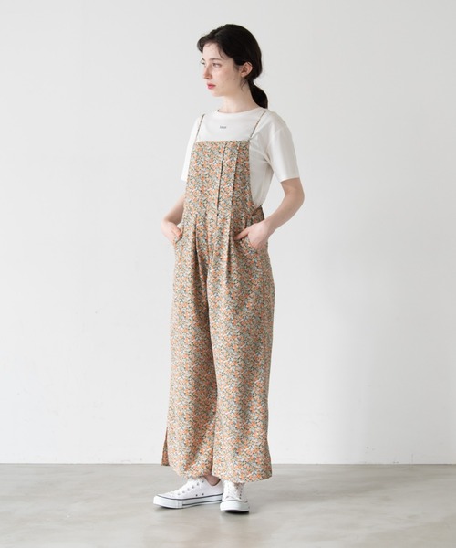 flower mellow salopette/花柄サロペット