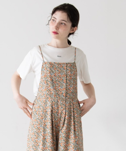 idem（イデム）の「flower mellow salopette/花柄サロペット