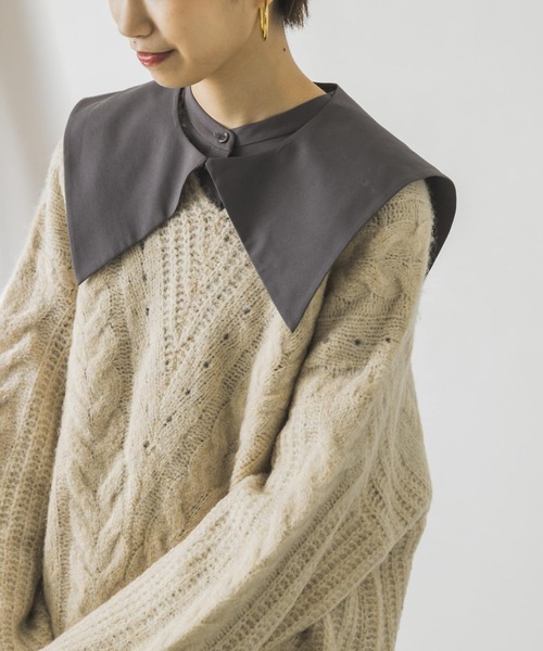 URBAN RESEARCH（アーバンリサーチ）の「衿付き2WAYブラウス（シャツ/ブラウス・レディース・チャコールグレー/ホワイト系その他・FREE）」の13枚目の写真