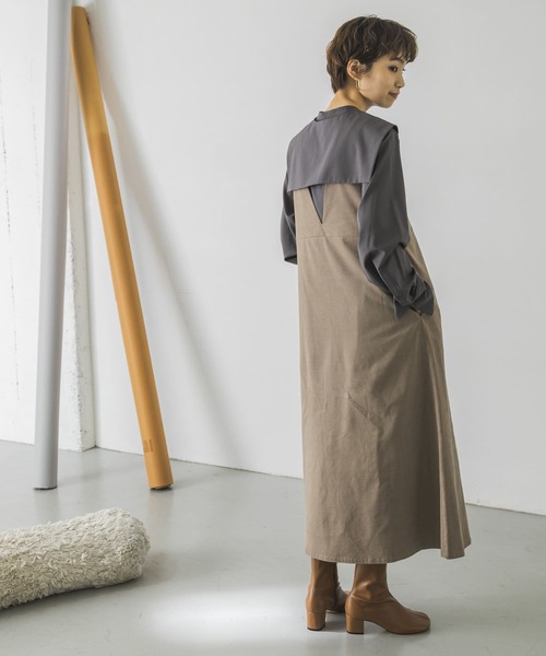 URBAN RESEARCH（アーバンリサーチ）の「衿付き2WAYブラウス（シャツ/ブラウス・レディース・チャコールグレー/ホワイト系その他・FREE）」の5枚目の写真