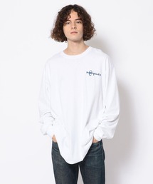 ROYAL FLASH | 【別注】RequaL≡/リコール/Back Print LS TEE (WHTxNAVY)(Tシャツ/カットソー)
