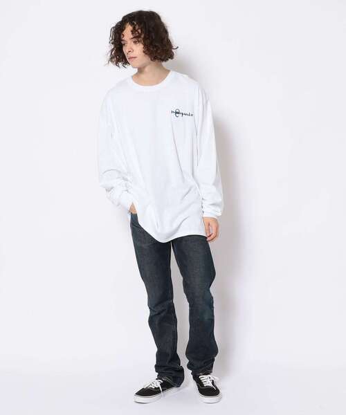 ROYAL FLASH（ロイヤルフラッシュ）の「【別注】RequaL≡/リコール/Back Print LS TEE (WHTxNAVY)（Tシャツ/カットソー・メンズ・ホワイト・FREE）」の9枚目の写真