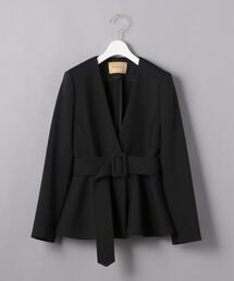 UNITED ARROWS | ＜UNITED ARROWS＞ノーカラー ベルト ジャケット RPSP/G(ノーカラージャケット)