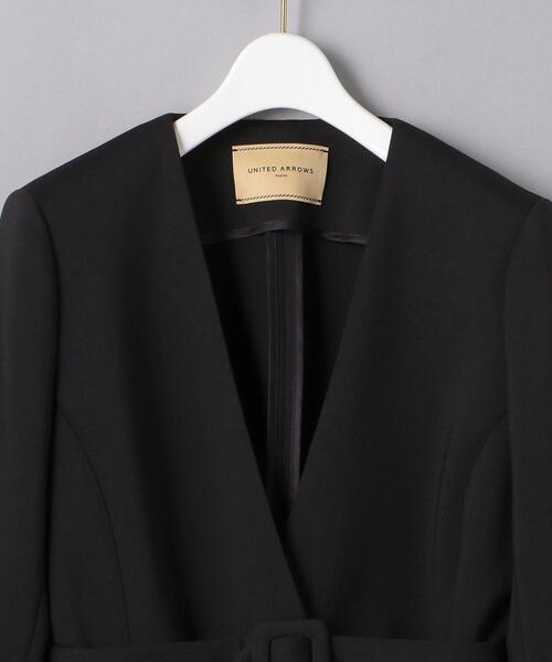 UNITED ARROWS（ユナイテッドアローズ）の「＜UNITED ARROWS＞ノーカラー ベルト ジャケット RPSP/G（ノーカラージャケット・レディース・ブラック・36/38）」の8枚目の写真