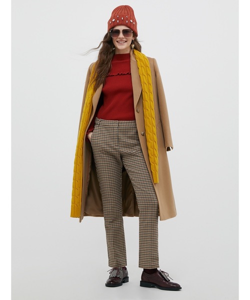 MAX&Co.（マックス アンド コー）の「MAX＆Co. [スカンディオ] フリル リブ ポロネック（ニット/セーター・レディース・ブラック/オレンジ・SMALL/MEDIUM/LARGE/X-LARGE）」の4枚目の写真
